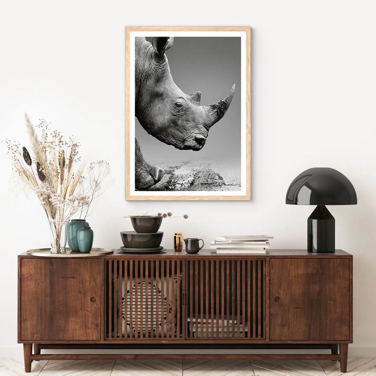 Plagát v ráme zo svetlého duba - Nezastaviteľná sila - 50x70 cm