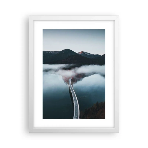 Plagát v bielom ráme - Pri vode hladkej ako zrkadlo - 30x40 cm