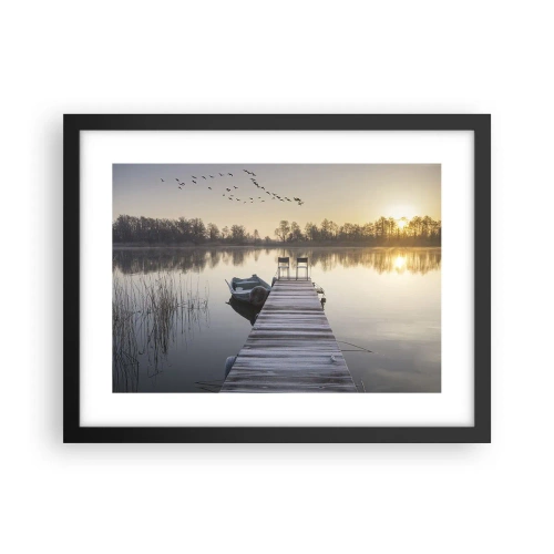 Plagát v čiernom ráme - Časom sa vrátim - 40x30 cm