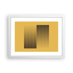 Plagát v bielom ráme - Štvorec protikladov - 40x30 cm