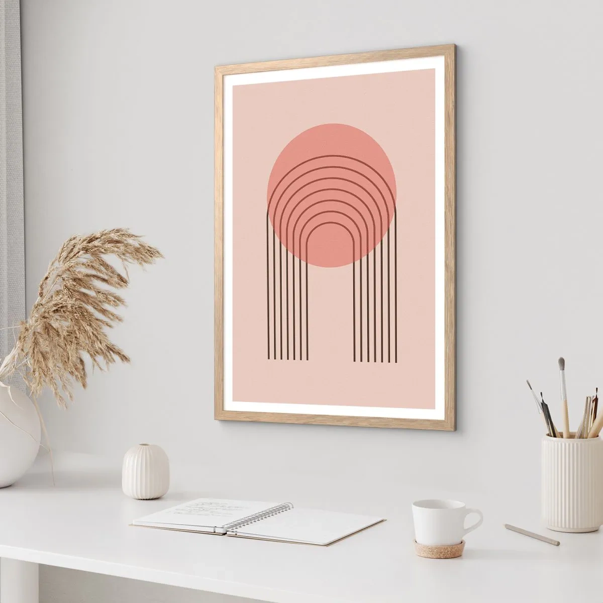 Plagát v ráme zo svetlého duba - Neodolateľná príťažlivosť - 50x70 cm