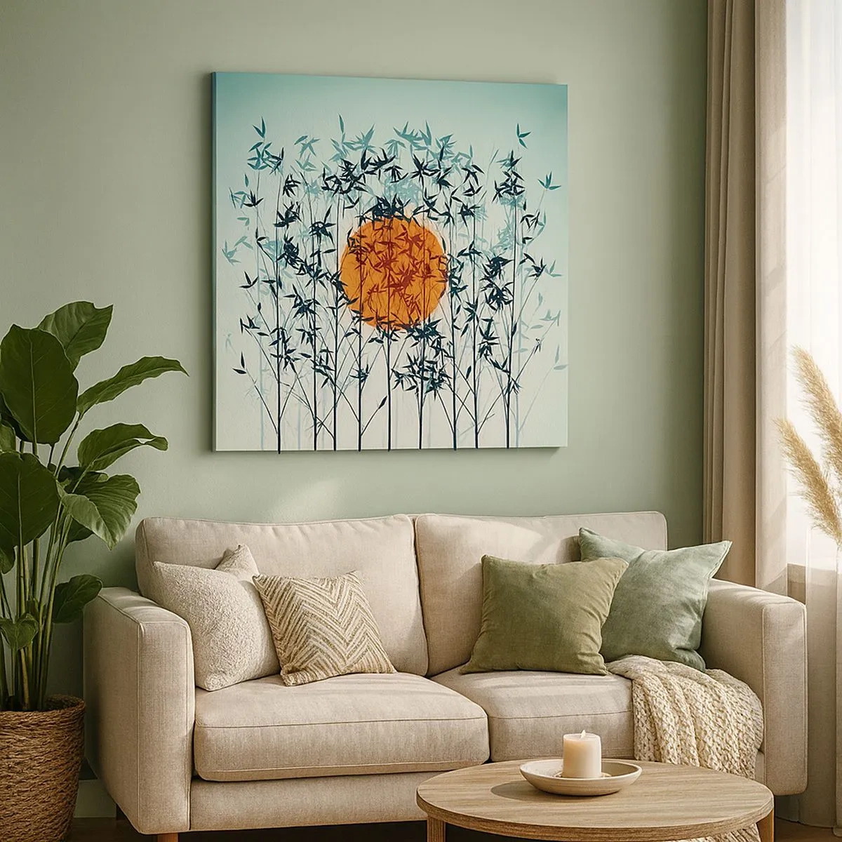 Obraz na plátne - Japonské slnko - 30x30 cm