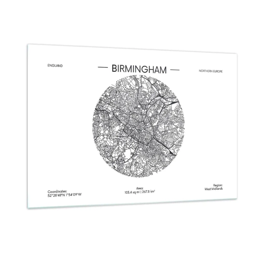 Obraz na skle - Anatómia Birminghamu - 120x80 cm