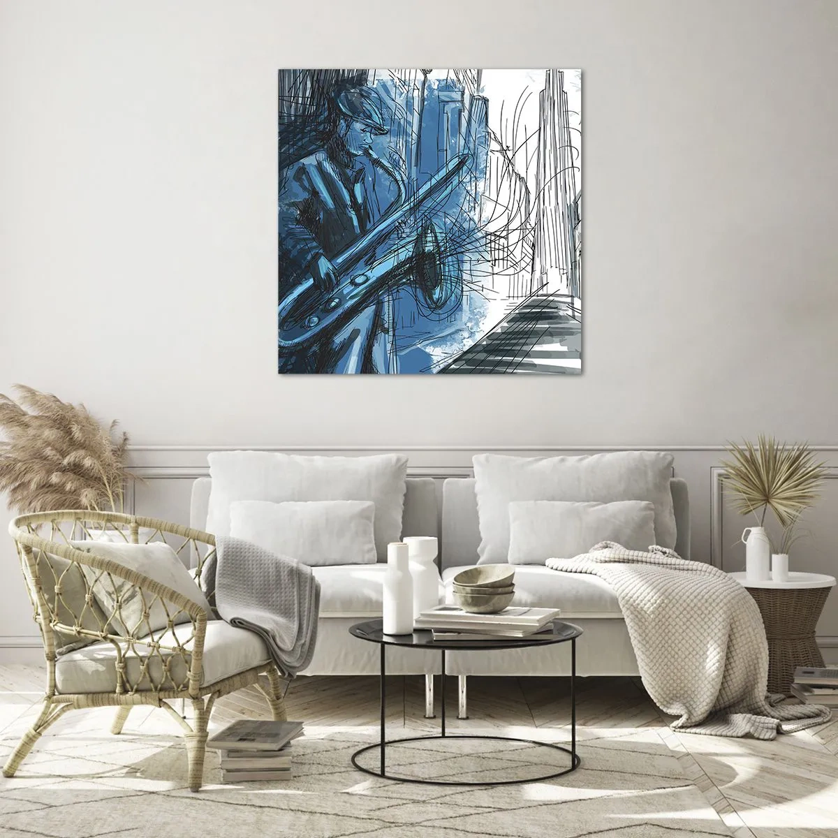 Obraz na skle - Mestská rapsódia - 70x70 cm
