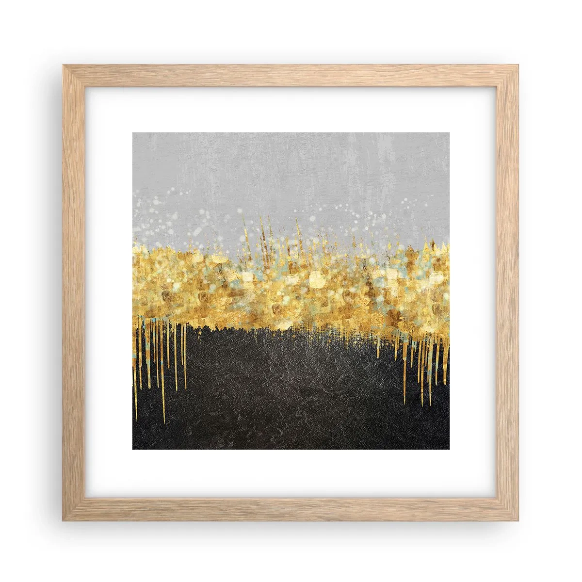 Plagát v ráme zo svetlého duba - Dovnútra a nahor - 30x30 cm