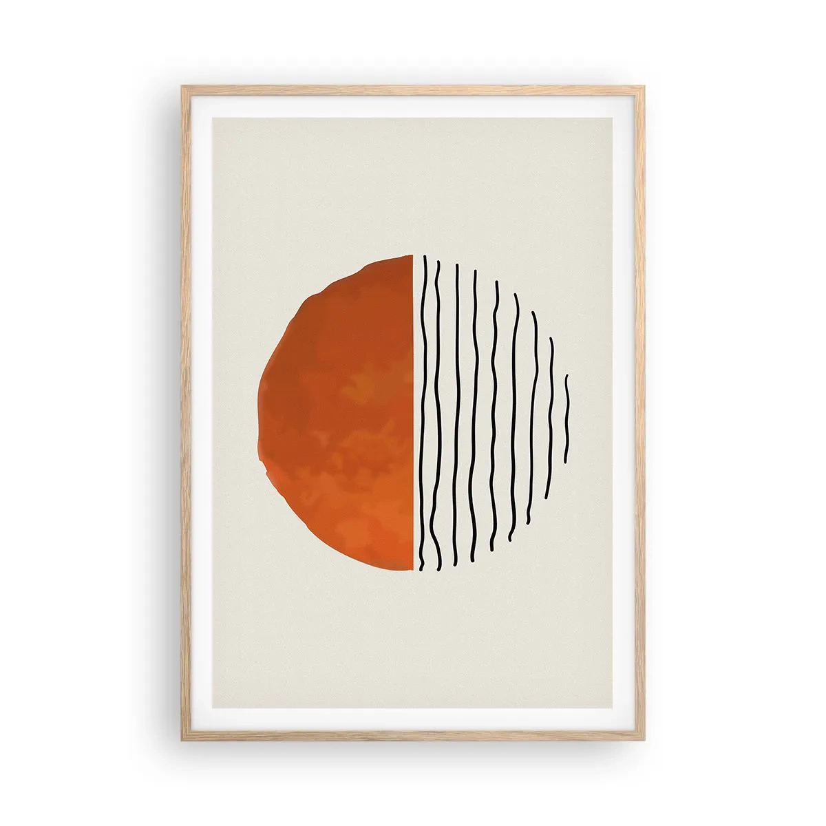 Plagát v ráme zo svetlého duba - V japonskej atmosfére - 70x100 cm