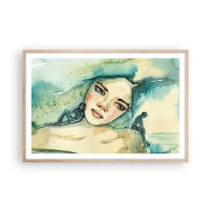 Plagát v ráme zo svetlého duba - Am I blue? - 91x61 cm