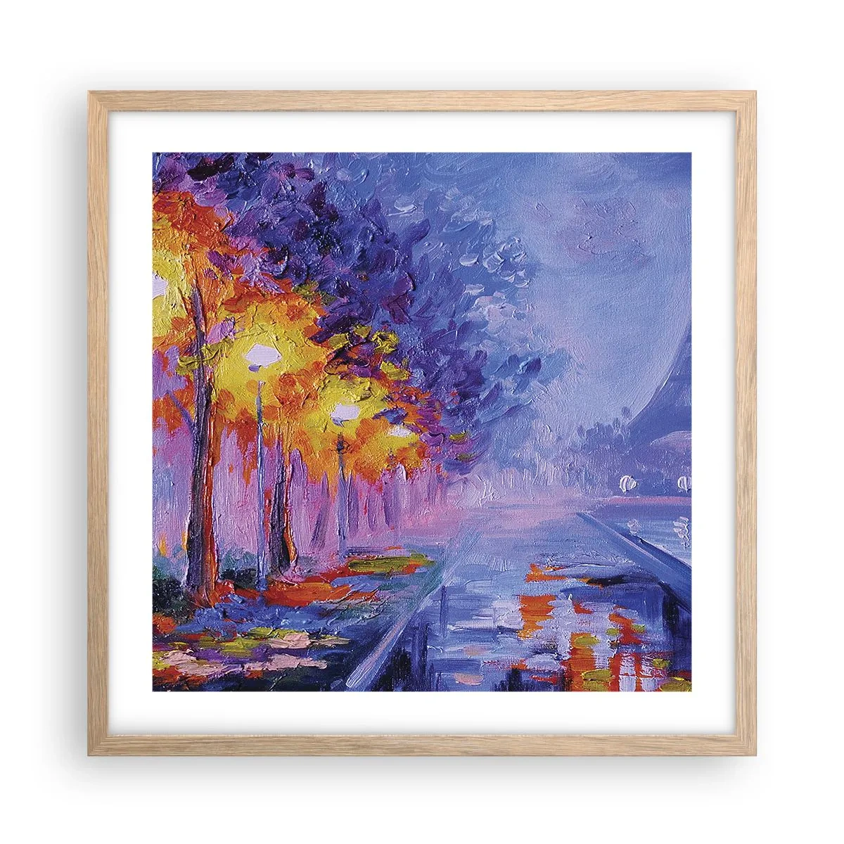 Plagát v ráme zo svetlého duba - Prechádzka snov - 50x50 cm