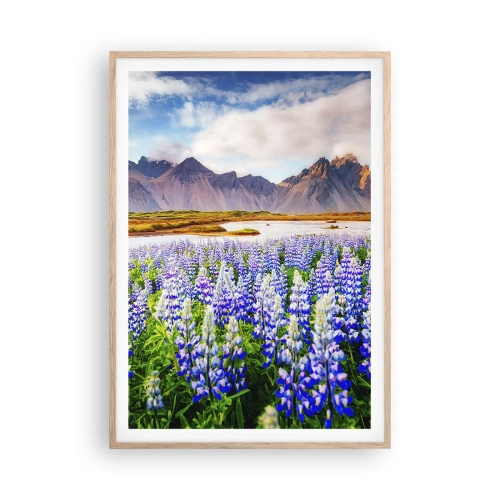 Plagát v ráme zo svetlého duba - Sila a prísnosť vedľa miernosti - 70x100 cm