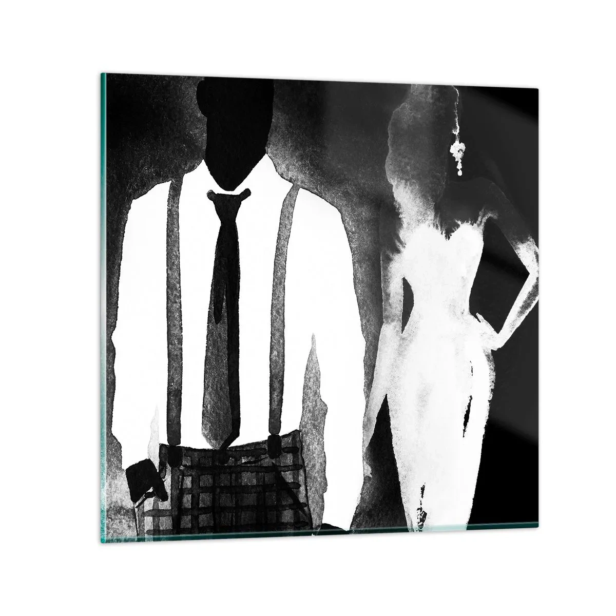 Obraz na skle - V štýle noir - 30x30 cm