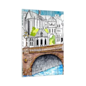 Obraz na skle - Mesto ako maľované - 80x120 cm