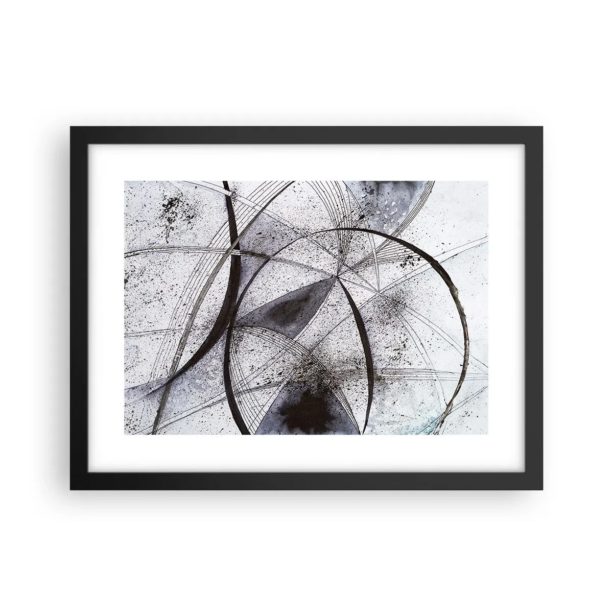 Plagát v čiernom ráme - Futuristická fantázia - 40x30 cm