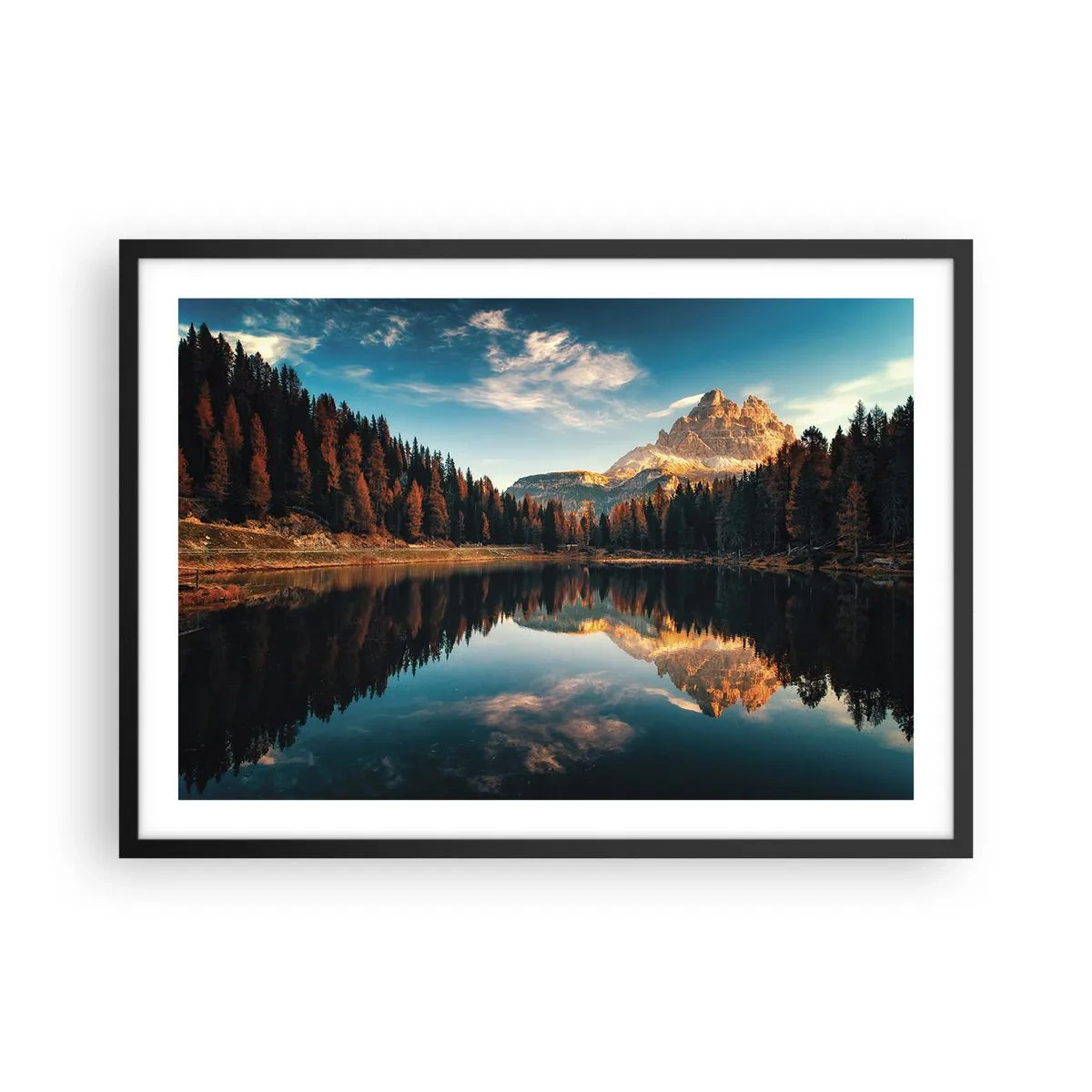 Plagát v čiernom ráme - Dvojitá krajina - 70x50 cm