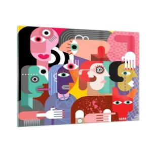 Obraz na skle - My od pána Picassa - 100x70 cm