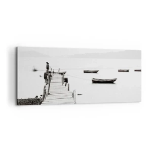 Obraz na plátne - Pri tichej a čistej vode - 100x40 cm