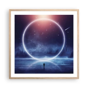 Plagát v ráme zo svetlého duba - Už sú tu... - 60x60 cm