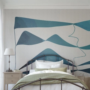 Fototapeta na mieru Samolepiaca Deluxe Sticker - Abstrakcia: tyrkysový vzťah - Minimalizmus, Prvky, Abstrakcia