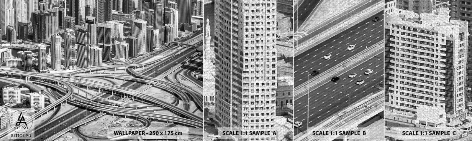 Vzorka fototapety Premium Canvas - Dubaj – neskutočné mesto - Mesto, Architektúra, Metropolis - 100x30 cm