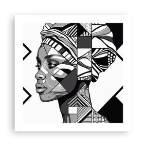 Plagát - Etnický portrét - 50x50 cm