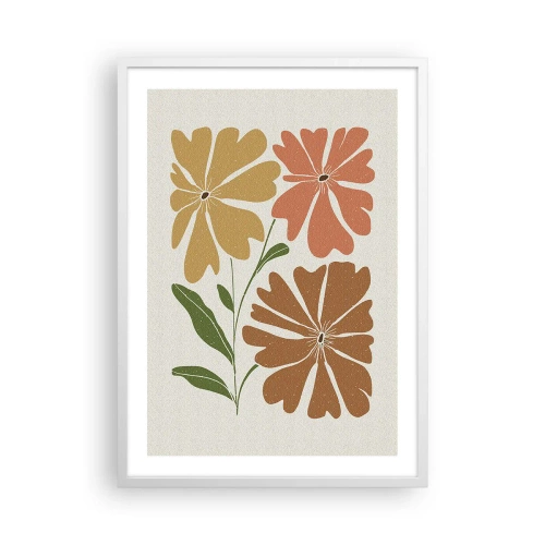 Plagát v bielom ráme - Príroda a geometria - 50x70 cm