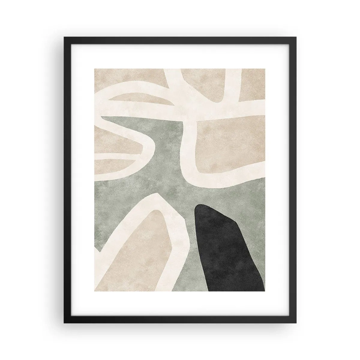Plagát v čiernom ráme - Kompozícia s čiernym motívom - 40x50 cm