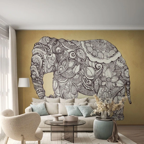 Fototapeta Premium Canvas - Skrytý slon - Slon, indický, Zviera - 250x175 cm