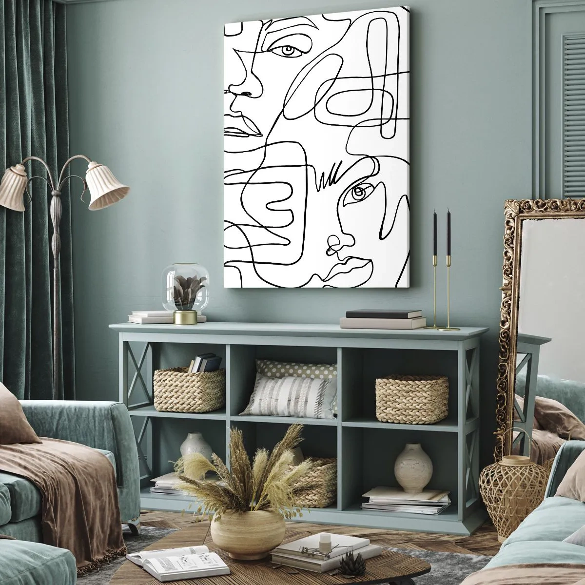 Obraz na plátne - V spletených emóciách - 55x100 cm