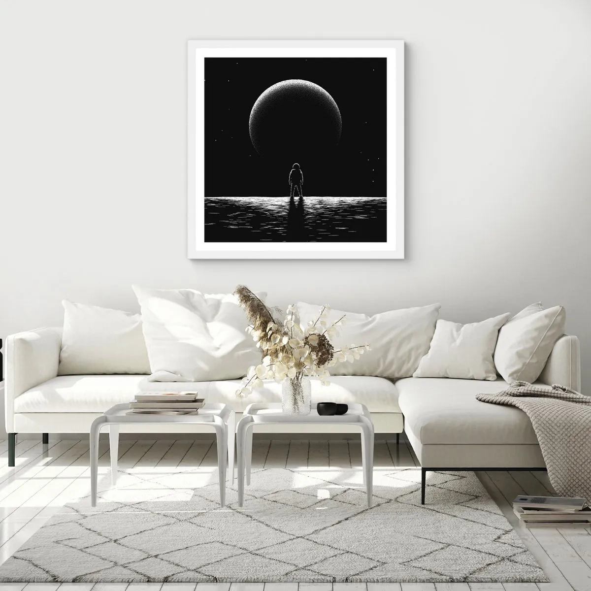 Plagát v bielom ráme - Tvári v tvár - 60x60 cm