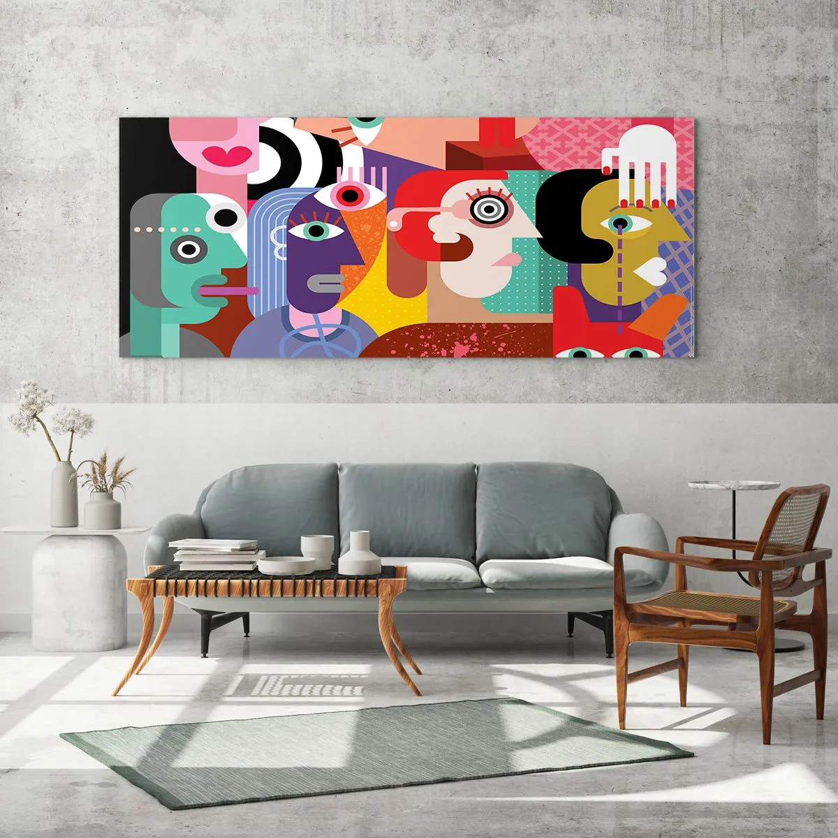 Obraz na skle - My od pána Picassa - 140x50 cm