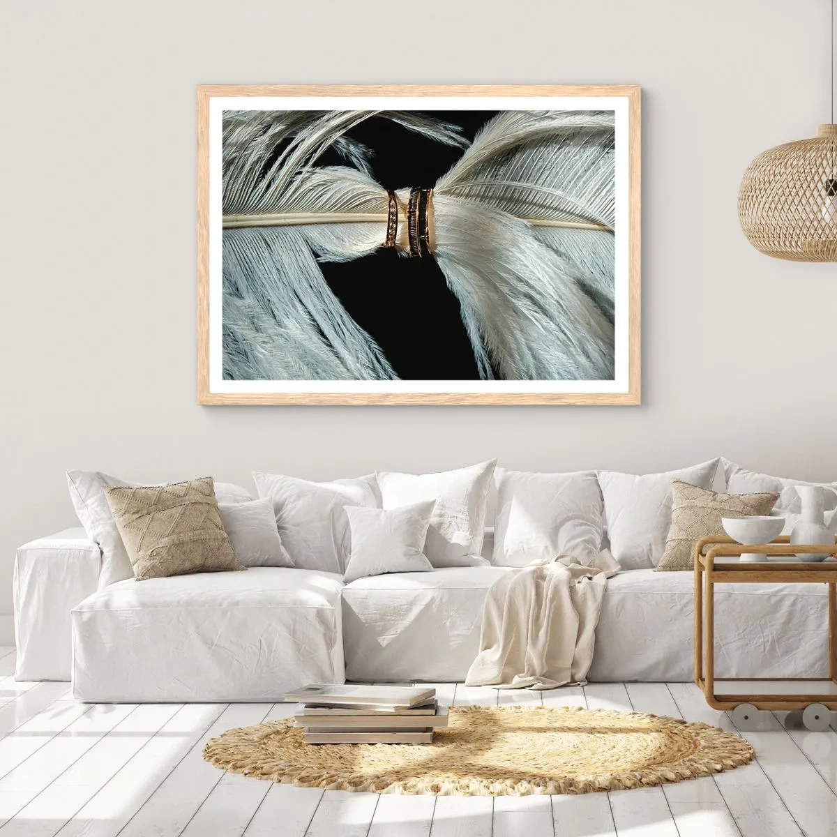 Plagát v ráme zo svetlého duba - …a neopustím ťa…. - 100x70 cm