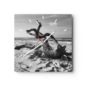 Nástenné hodiny - Morská socha - 40x40 cm