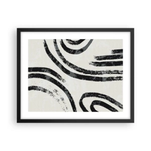 Plagát v čiernom ráme - Napoly zastavený - 50x40 cm