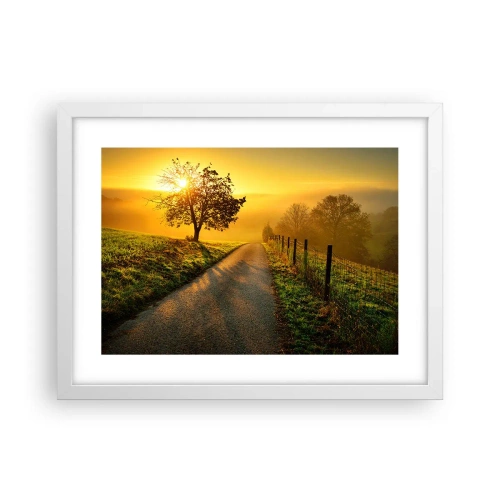 Plagát v bielom ráme - Medové popoludnie - 40x30 cm