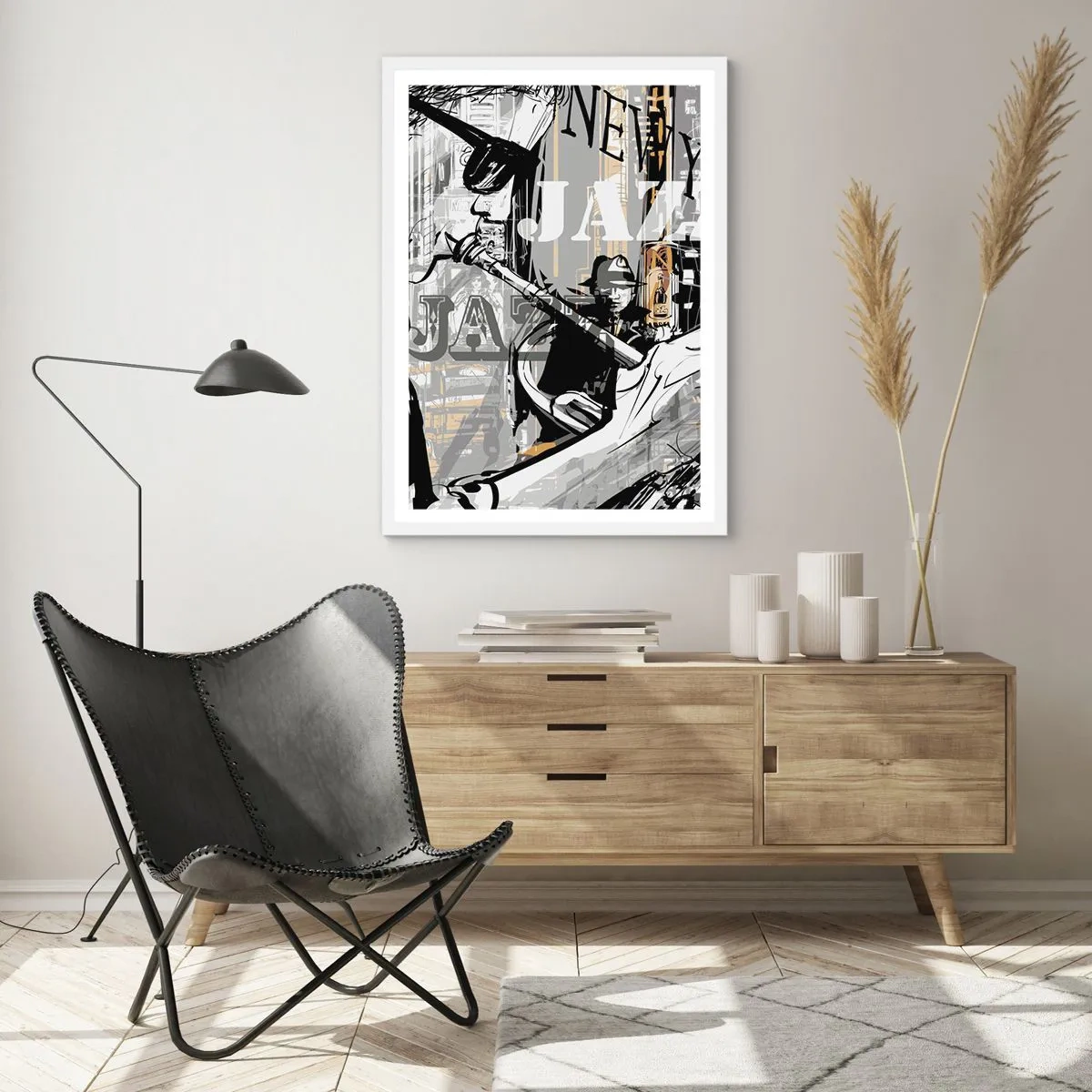 Plagát v bielom ráme - V rytme New Yorku - 70x100 cm