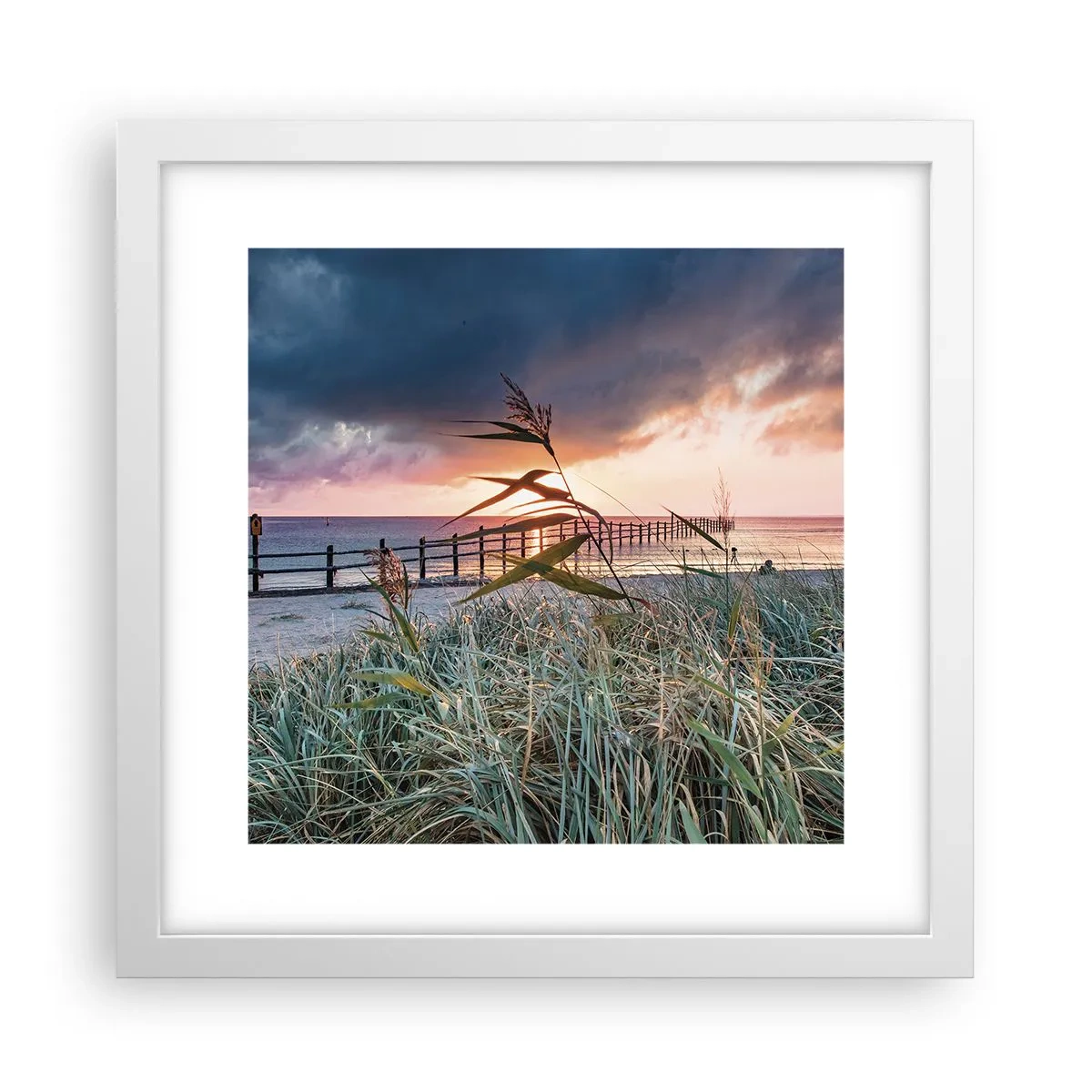 Plagát v bielom ráme - Neodviate vetrom - 30x30 cm