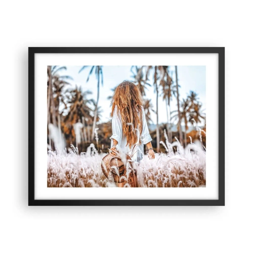 Plagát v čiernom ráme - Zrodená z trávnej páperie - 50x40 cm