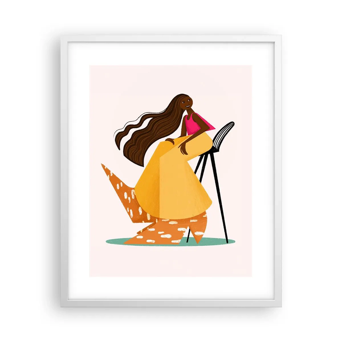 Plagát v bielom ráme - Móda je tiež zábava - 40x50 cm