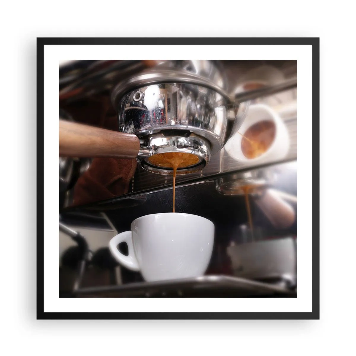 Plagát v čiernom ráme - Dobrá chvíľa dňa - 60x60 cm