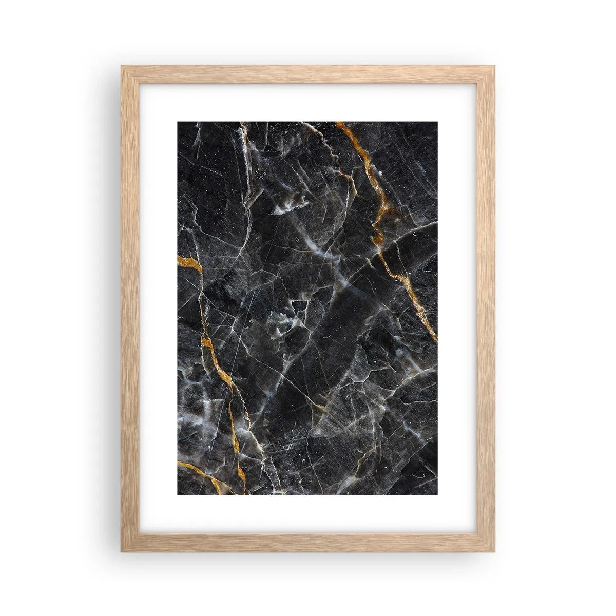 Plagát v ráme zo svetlého duba - Vnútorný život kameňa - 30x40 cm