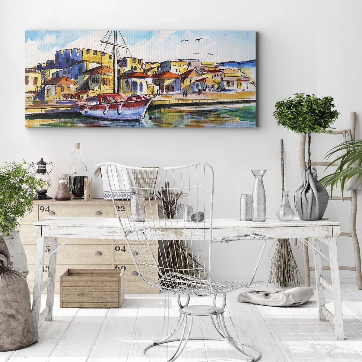 Obraz na plátne - Dúhové popoludnie - 100x40 cm