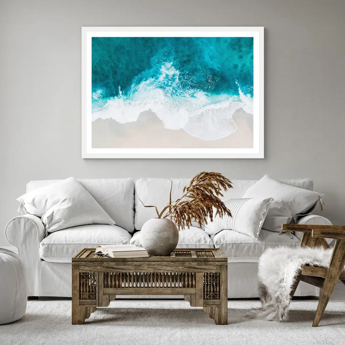 Plagát v bielom ráme - Prirodzené pohladenie - 70x50 cm