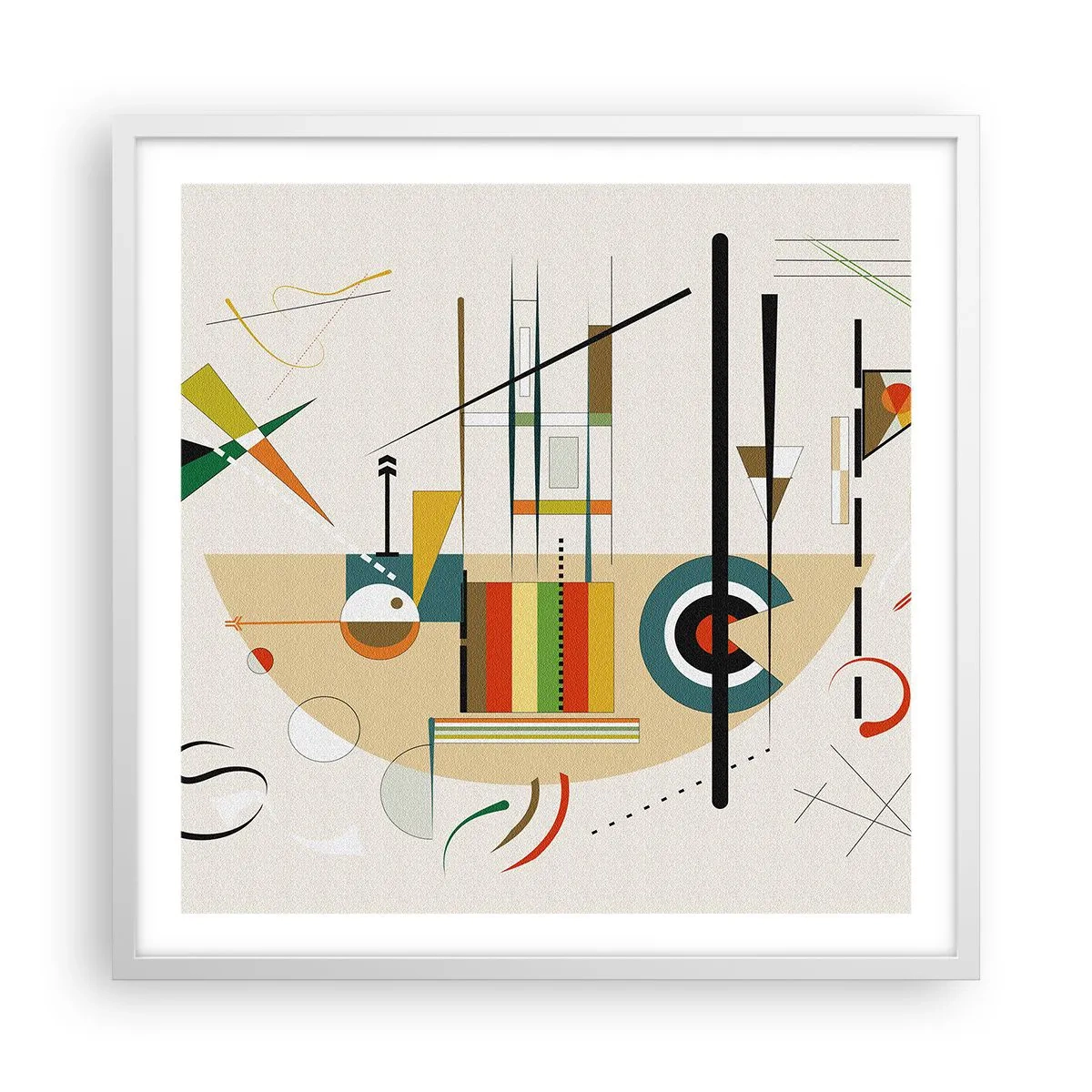 Plagát v bielom ráme - A svet sa smeje - 60x60 cm