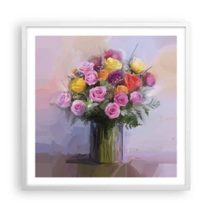 Plagát v bielom ráme - Zachytená krása - 60x60 cm