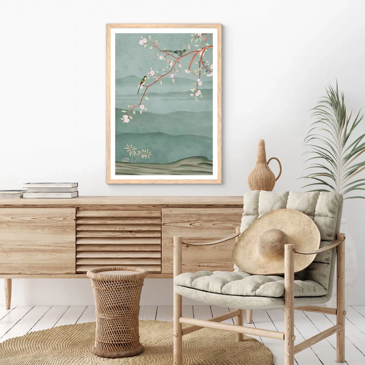 Plagát v ráme zo svetlého duba - Jar je tu - 61x91 cm