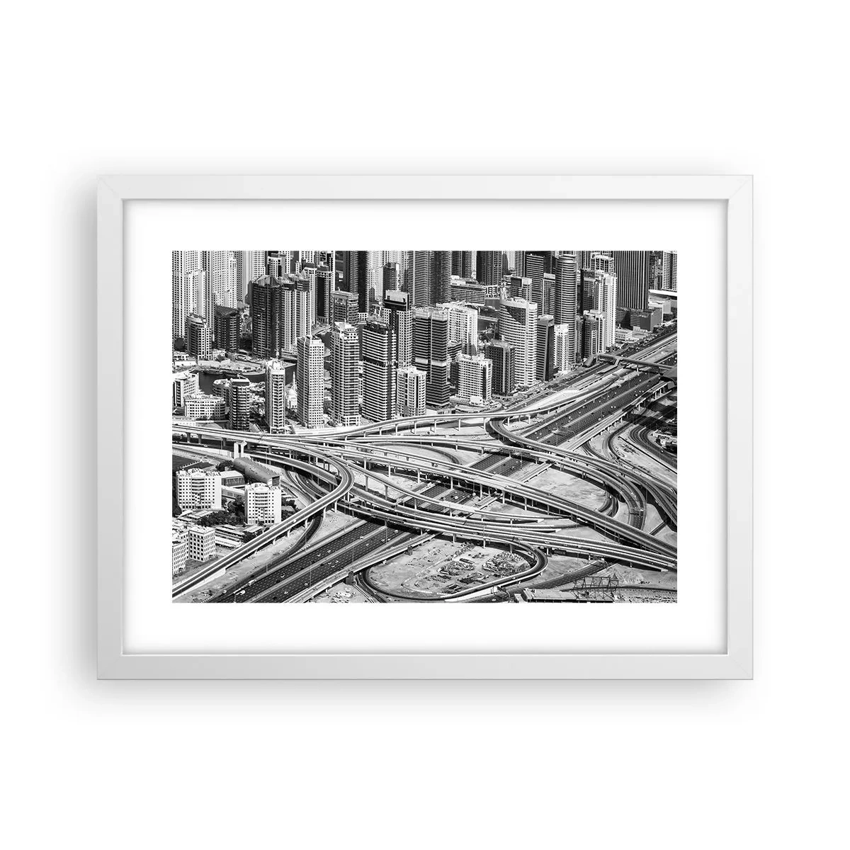 Plagát v bielom ráme - Dubaj – neskutočné mesto - 40x30 cm