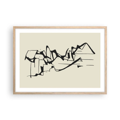 Plagát v ráme zo svetlého duba - Možná krajina - 70x50 cm