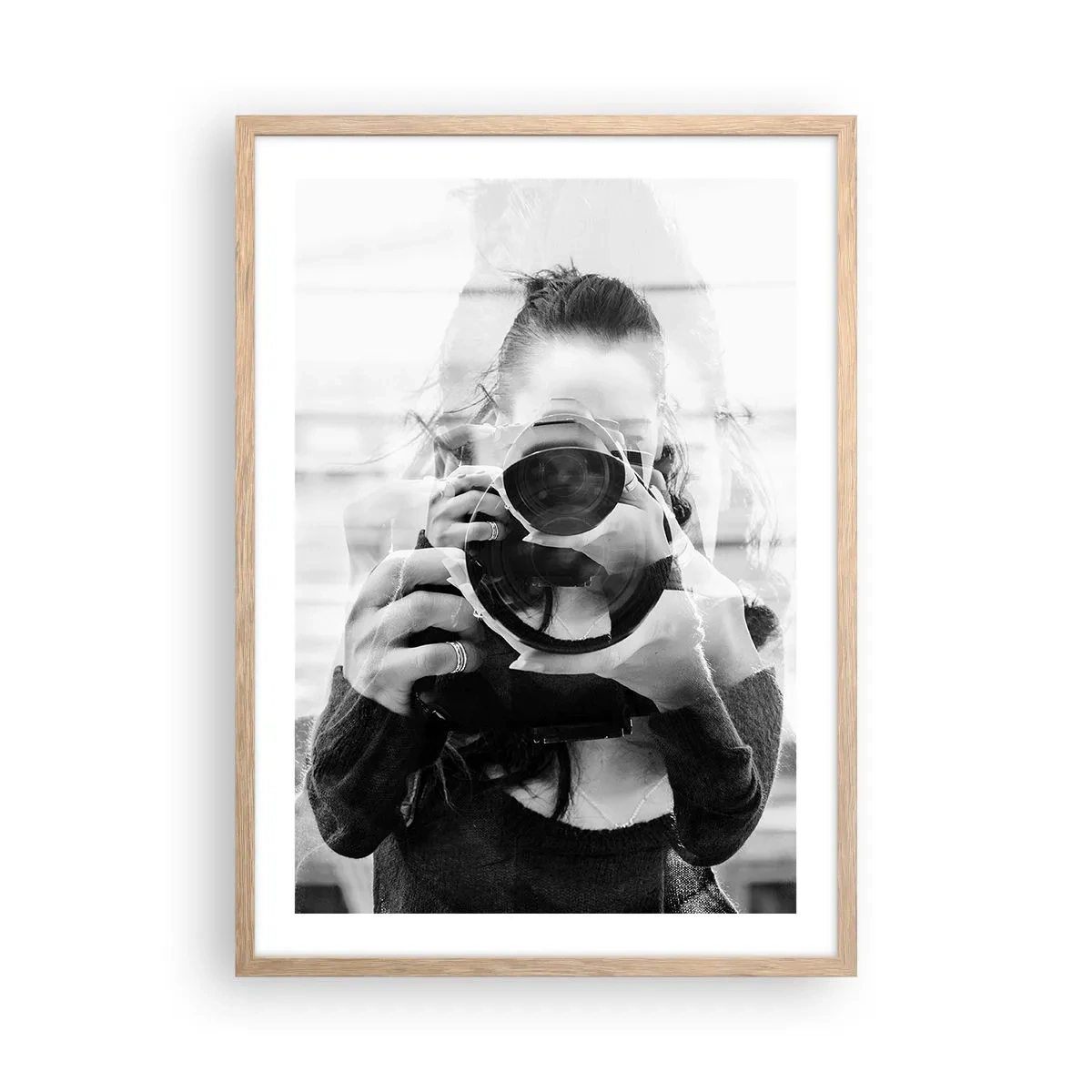 Plagát v ráme zo svetlého duba - Tvorca a materiál - 50x70 cm