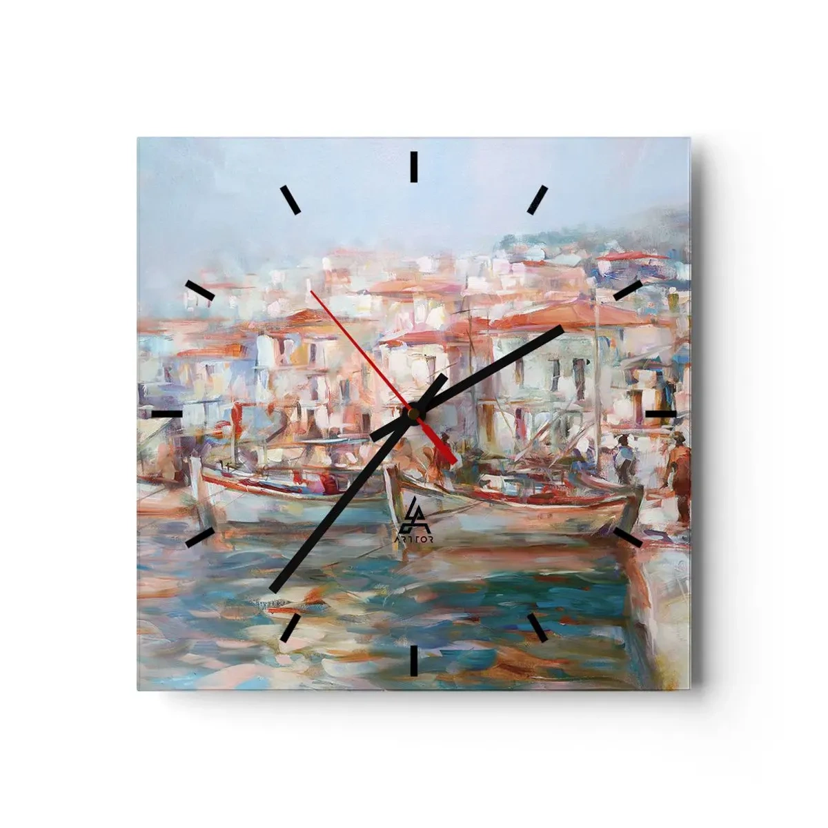 Nástenné hodiny - Pastelová dovolenka - 30x30 cm