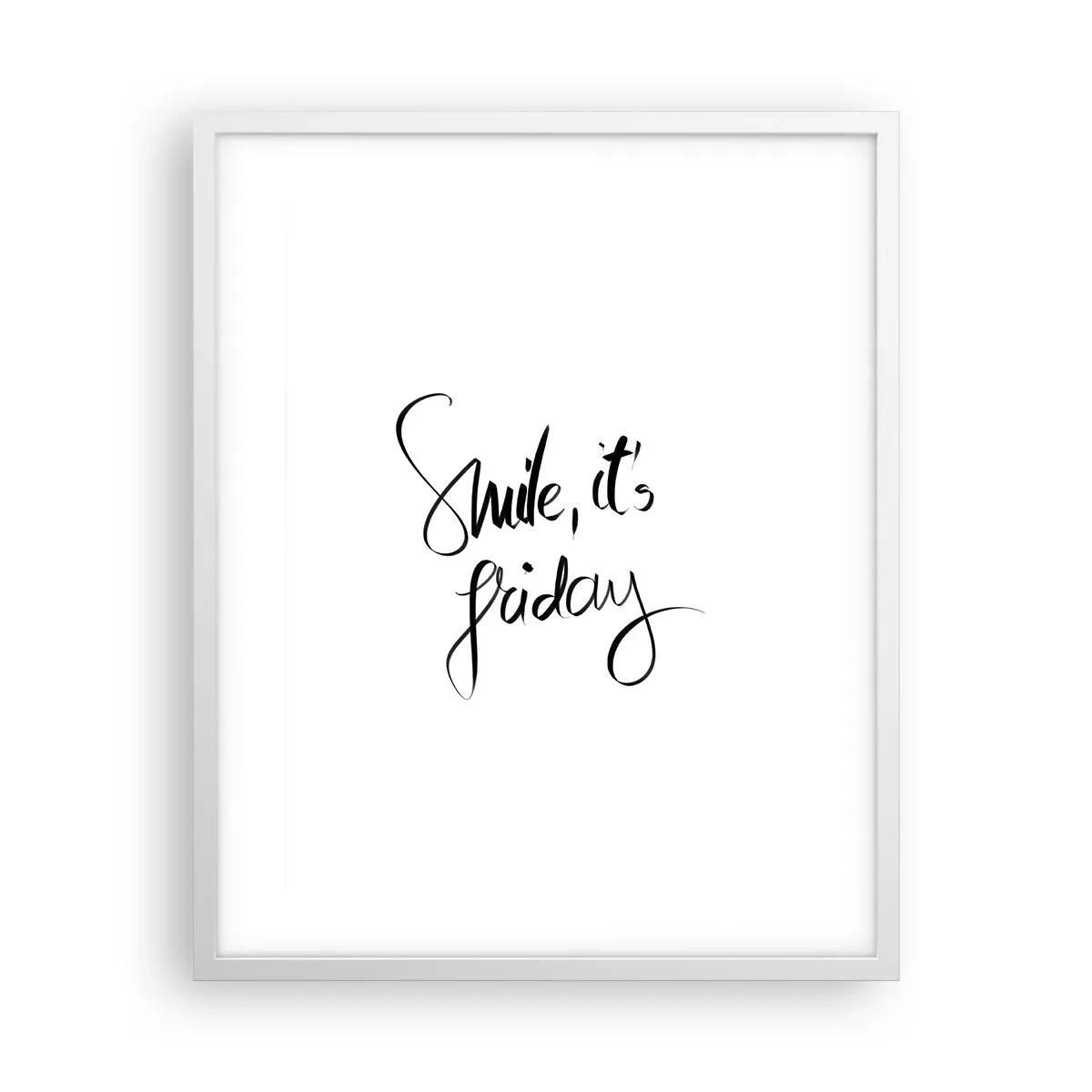 Plagát v bielom ráme - Naozajstná radosť - 40x50 cm