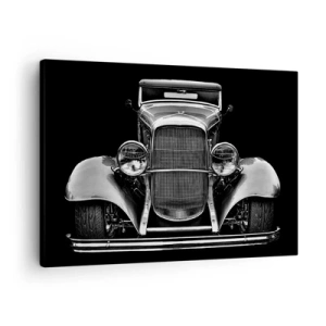 Obraz na plátne - Veterán v čiernej a bielej farbe - 70x50cm - Naozajstný gentleman - Moderná nástenná dekorácia do obývacej izby a spálne ARTTOR